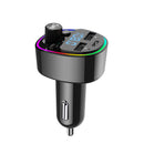 Handsfree Type-c Dual USB Charger FM Transmitter Bluetooth 5.0 U Disk TF Card