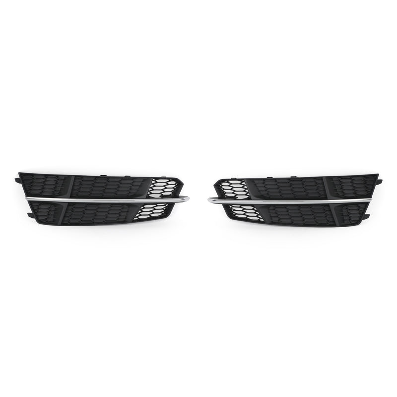 Front Bumper Lower Grille Grill Fit Audi A6 C7 S-Line 2016-2018 Black Chrome Generic