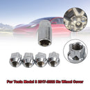 Tesla Model S/3/X/Y All Year Chrome M14鑴?.5 4PCS Wheel Lock Lug Nut