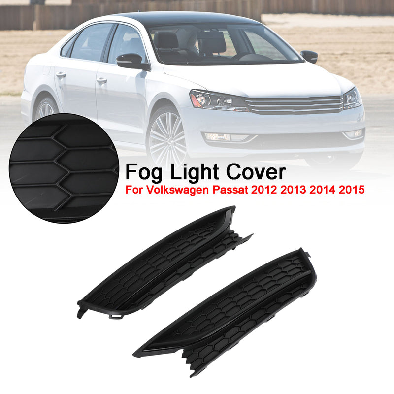 2PCS Volkswagen Passat 2012-2015 Front Driving Fog Light Cover Black