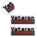 2pcs VETERAN Edition Emblem Badge Car Truck Rear Tailgate Sticker Decal Alloy