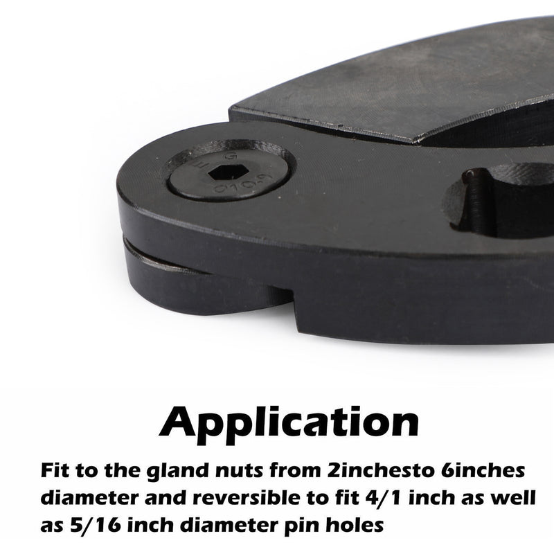 Adjustable Gland Nut Wrench 1266 Pin Spanner Tools Fit for Hydraulic Cylinders Generic