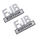 2隆脕 FJB EDITION 3D Emblem Badge Truck Car Decal Bumper Sticker Sliver & Black