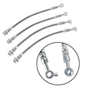 Front+Rear Braided Brake Line Hose Set For Nissan Patrol GQ Y60/Ford Maverick DA Generic