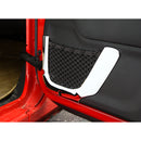 4pcs ABS Trunk Sundry Net String Bag Frame Trim For Renegade 2011+ 4Door Silver/Orange Generic