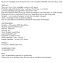 Aluminum Headlight Guard Cover Protector Black for Yamaha XSR 900 2016-2019 Generic