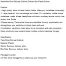 2-9 Pair No-Installation Shoe Storage Cabinet Drawer Box Plastic Frame Shoe Box