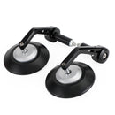 CUSTOM 4" ROUND 22MM HANDLEBAR MIRROR BLACK LEFT & RIGHT SIDE 16-19MM ADAPTORS