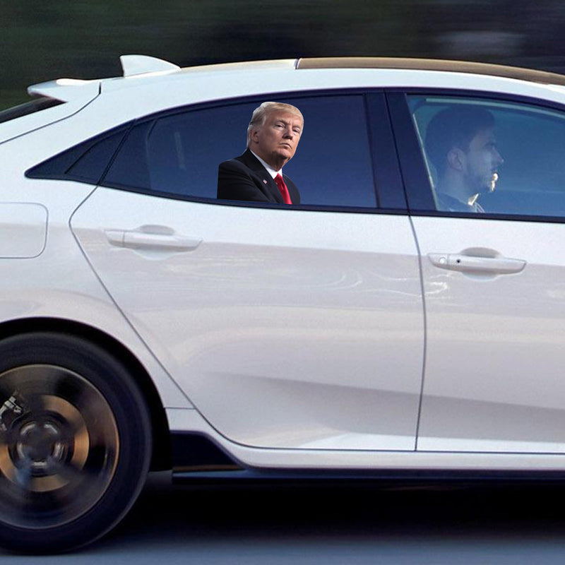 Car Window Sticker Life Person Size Passenger Ride With Trump President 2020 R