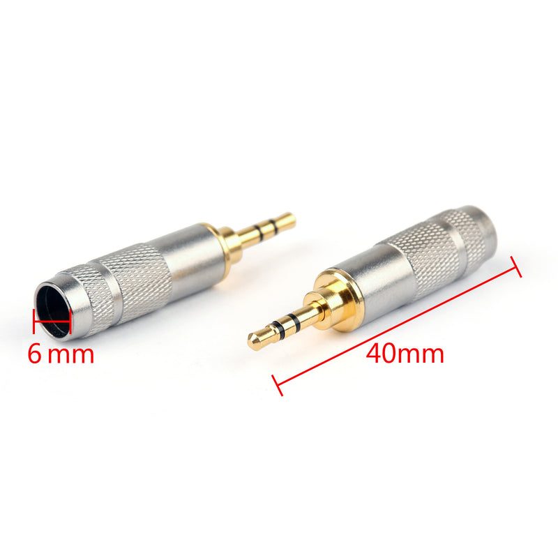 8PCS 2.5mm Stereo Male Repair Headphone Jack Plug Audio Soldering Cable