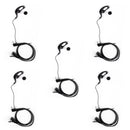 5xEar-Hook Earpiece Headset PTT For Icom IC-F3 IC-F4 IC-U12 V8 V82 F21 F26 Radio