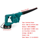 128VF 2 in 1 Cordless Leaf Dust Blower Vacuum Dust Cleaner Battery Charge