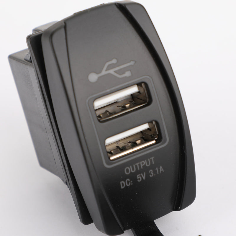 Dual USB Socket Charger for UTV Can Am Polaris RZR Ranger 900 1000 XP 750 Generic