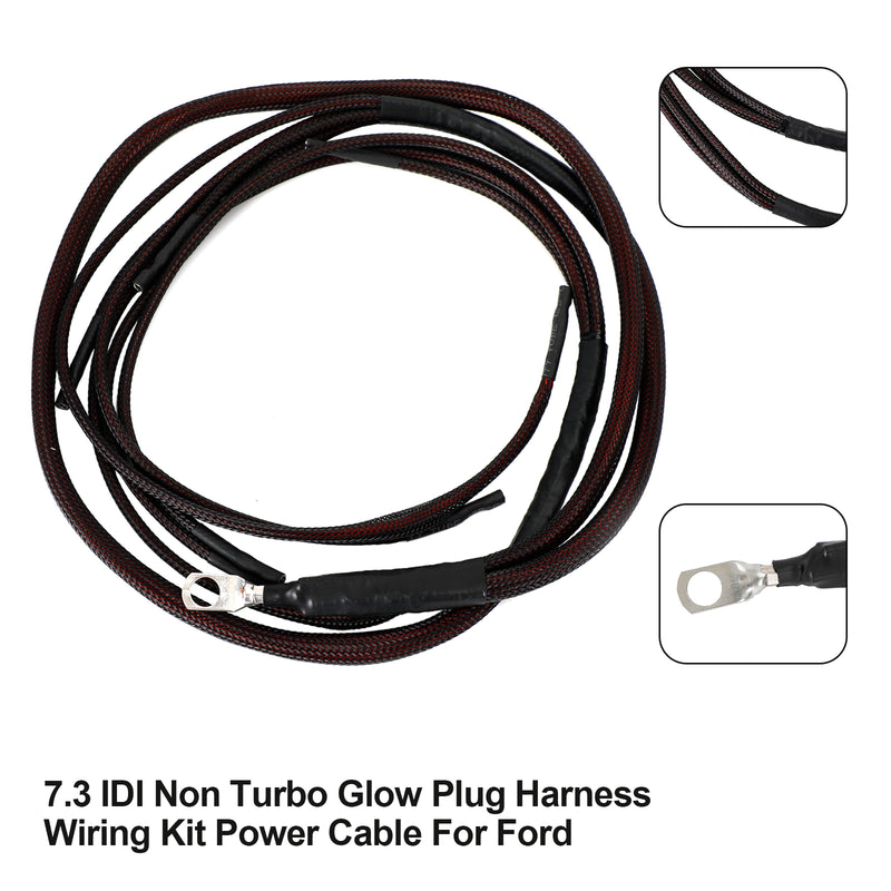 7.3 IDI Non Turbo Glow Plug Harness Wiring Kit Power Cable For Ford