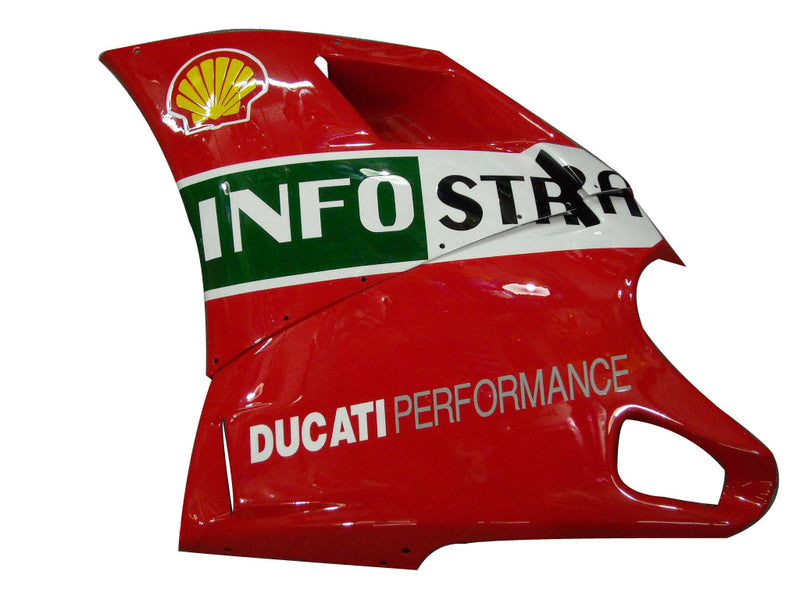 Fairings for 1996-2002 Ducati 996 Red White Infostrada Racing Generic