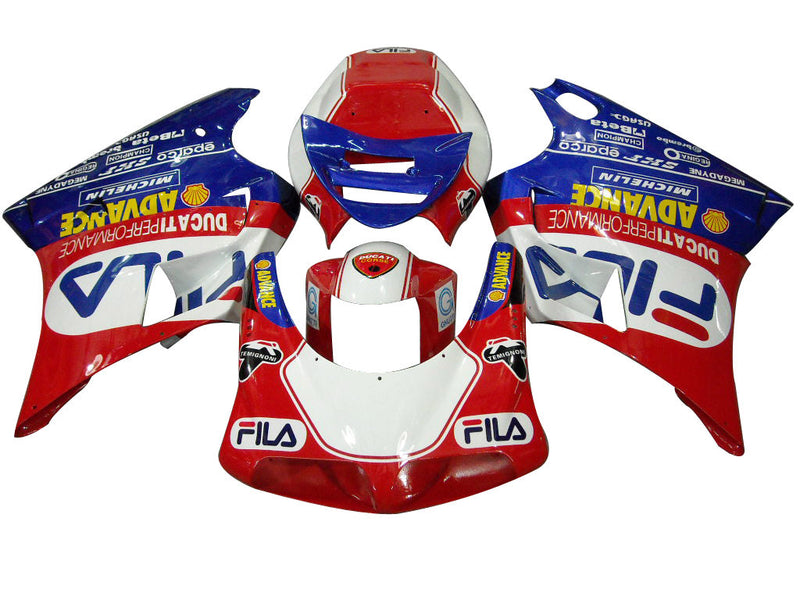 Fairings for 1996-2002 Ducati 996 Red White Blue Fila  Generic