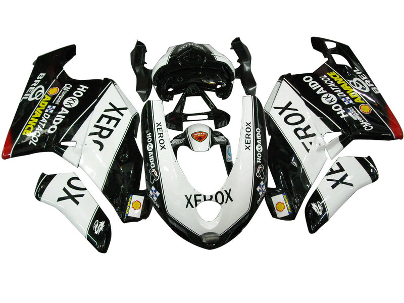 Fairings for 2005-2006 Ducati 999 White & Black Xerox Racing Generic