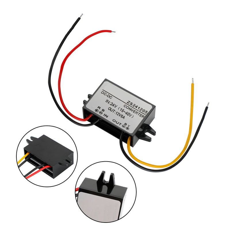 Waterproof DC-DC Converter 24V Step Down to 12V Car Power Supply Module