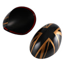 Mirror Covers for MINI Cooper R55 R56 R57 R58 R59 R60 R61 Power Fold Mirror Black/Gold