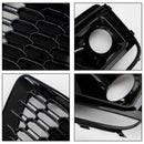 Audi Q5 SQ5 2018-2020 RSQ5 Black Front Honeycomb Fog Lamp Grilles Cover