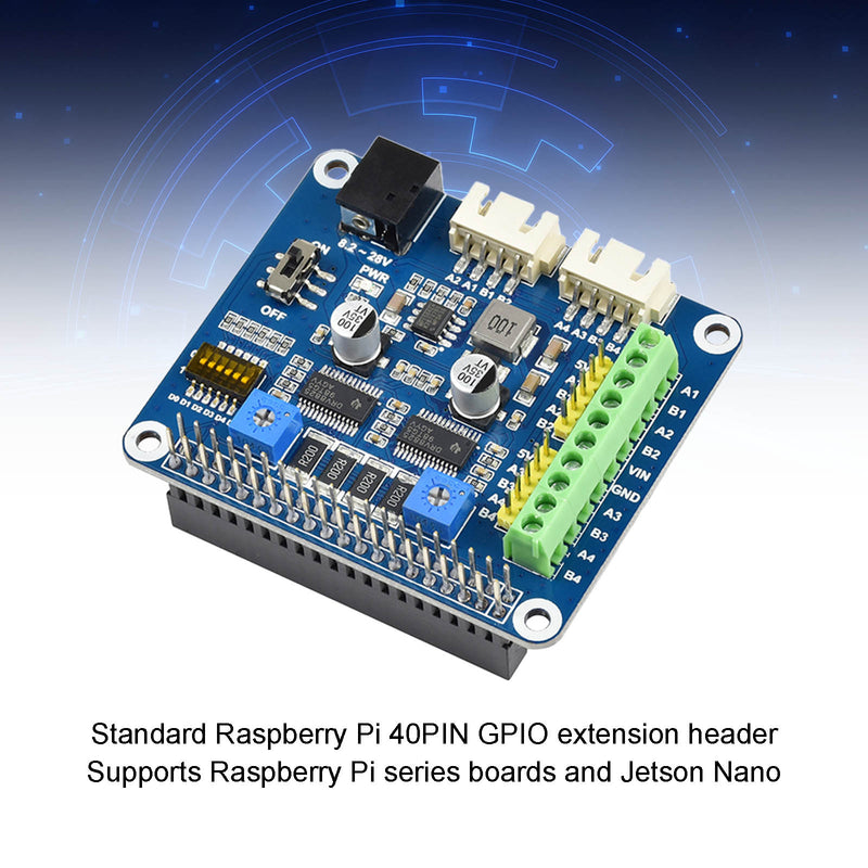 Stepper Motor HAT Fit for Raspberry Pi 4B/3B+/3B/Zero Drives Two Stepper Motors