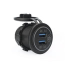 QC 3.0 Socket Charger With A Newest On/Off Touch Button Fast Charging Technology Blue