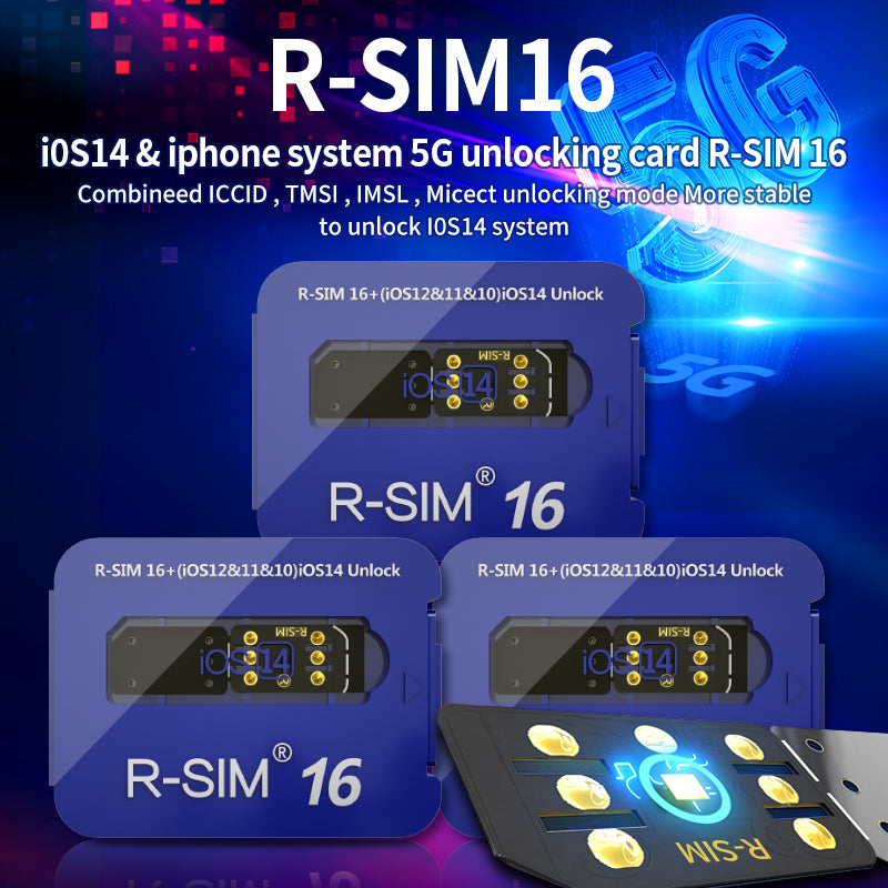 R-SIM 16 Nano Unlock RSIM Card Fit for iPhone 13 12 mini 12 Pro XS MAX 8 IOS 15