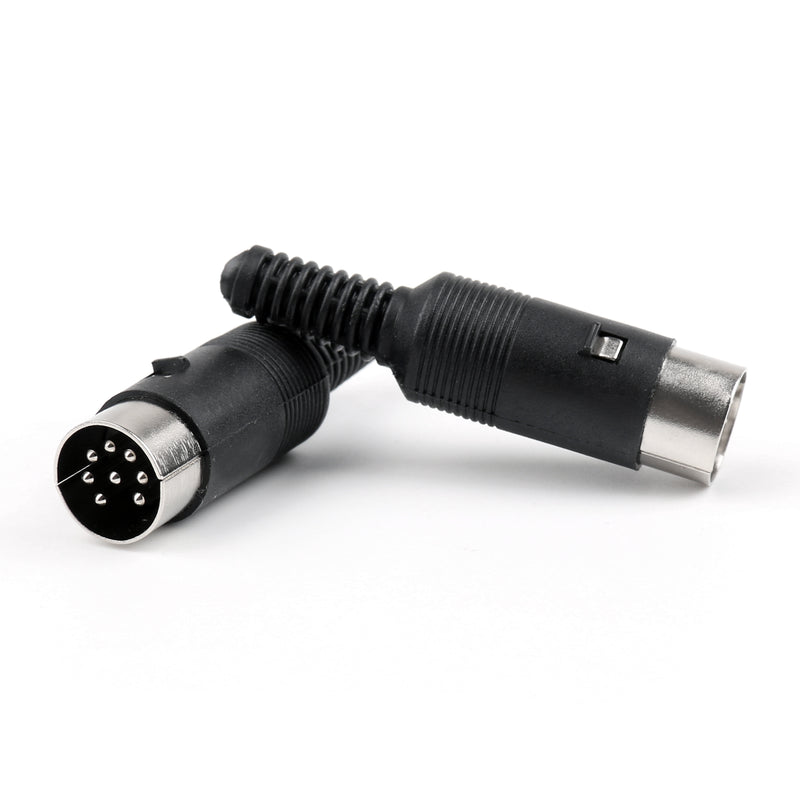 6 Pcs 8 Pin Din Plug Connector With Black Plastic Handle Male