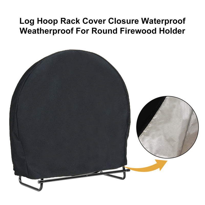 Log Hoop Rack Cover Closure Waterproof Weatherproof For Round Firewood Holder