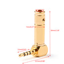 4PCS 2.5mm 4 Pole TRRS Mini Audio Male Plug Right Angle 90¡ã Connector YD Gld