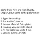 2PCS Solderless Banana Plug Gold-plated Speaker Cable Audio Connector Red