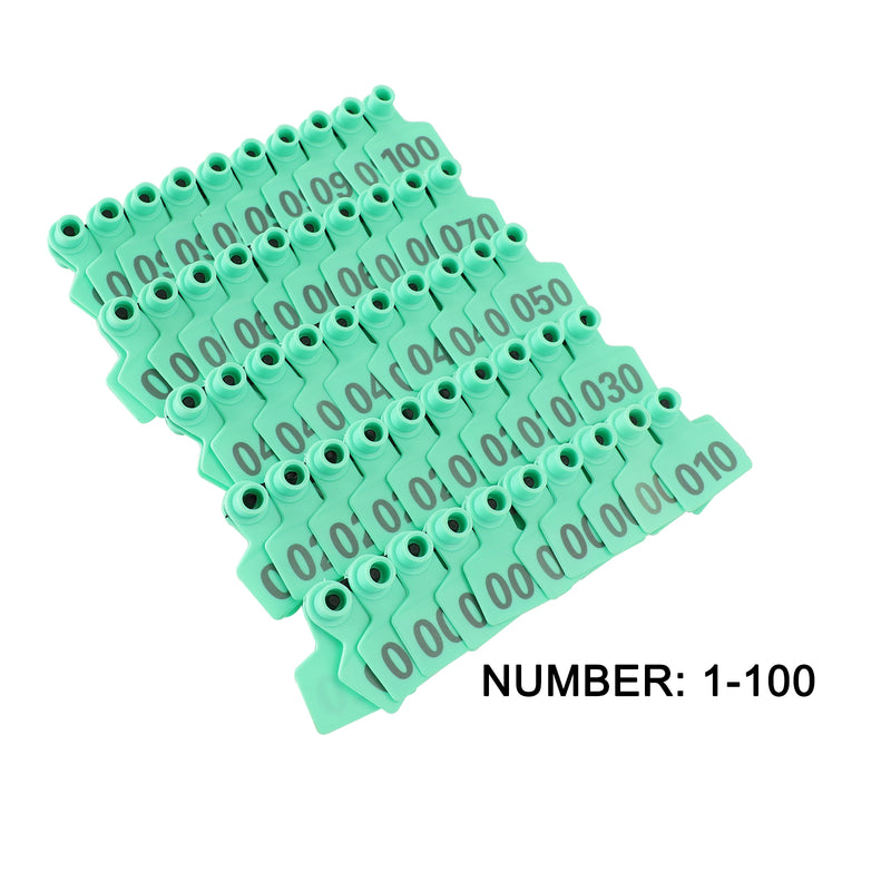 001-100 Number-Ear Tag For Animal Livestock Cattle Cow Pig Label