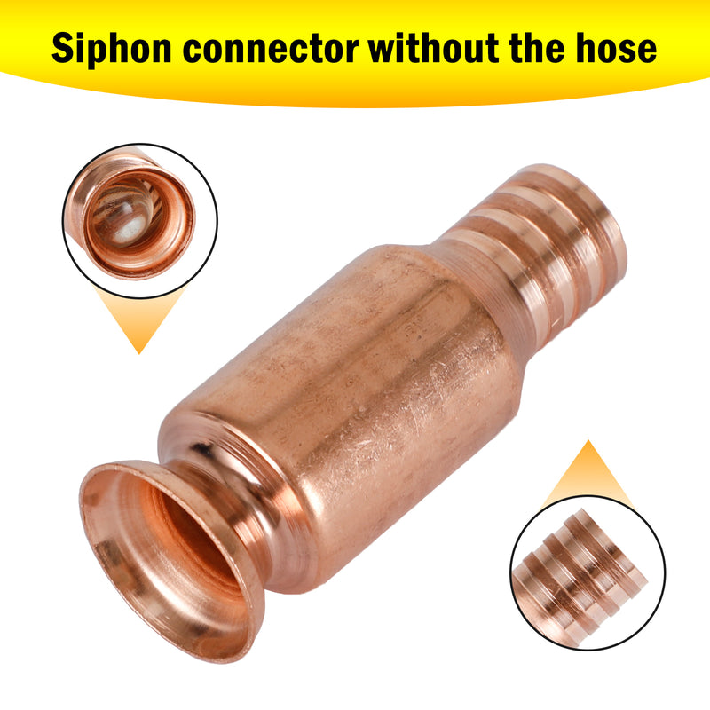 15MM Connector PVC Fuel Siphon Hose Copper Jiggler Jiggle Siphon Pump Pipe