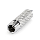 4PCS Silver Carbon Fiber Rhodium-Plated RCA Audio Plug Speaker Connector Silver
