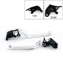 Long Brake Clutch Levers For Suzuki GSXR600 GSXR750 GSXR 750 04-05 Black Generic