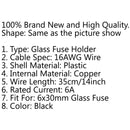 20Pcs 6x30mm AGC Glass Fuse Holder In-line Screw Type With 16 AWG Wire Cable