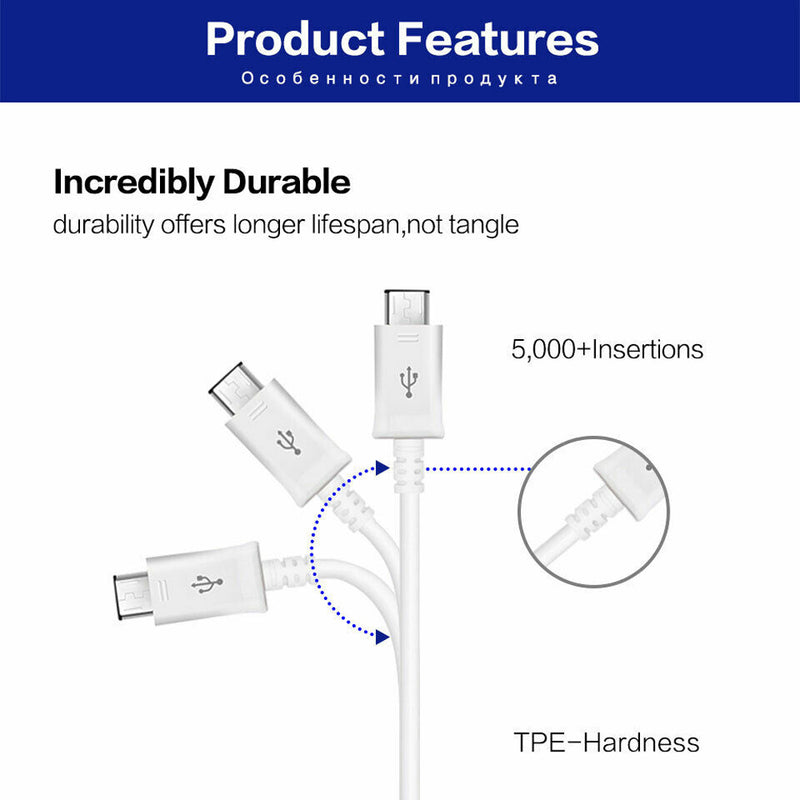 Type C USB-C Data Charging Cable Fast Charger For Samsung Galaxy S8 S9 S10+ Plus