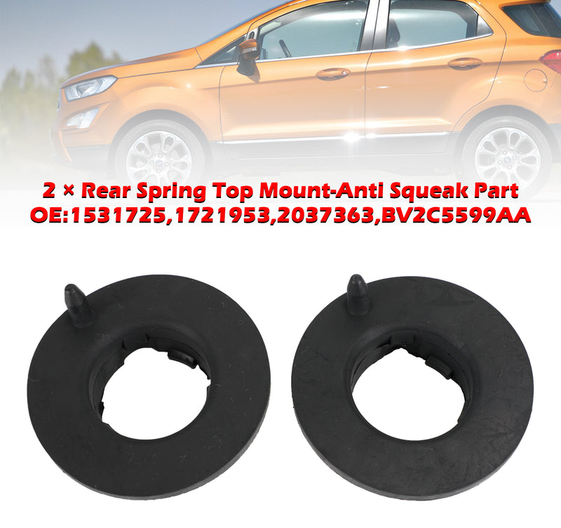 2脳 Rear Spring Top Mount-Anti Squeak Part for Ford Fiesta Mk7 09-17 1531725