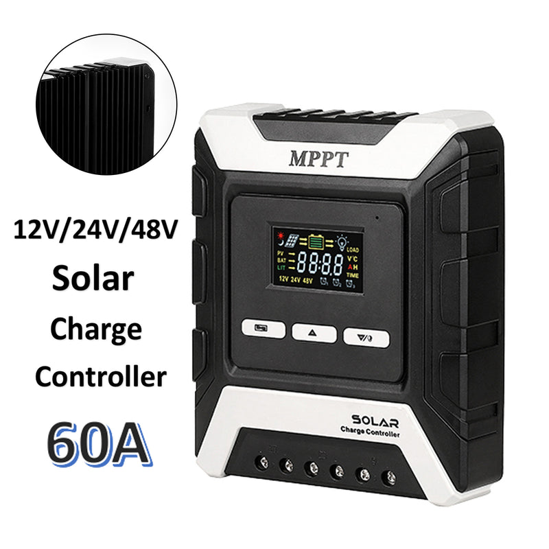 MPPT AUTO Dual USB Wind Solar Hybrid Charge Controller Charger 12V-60V