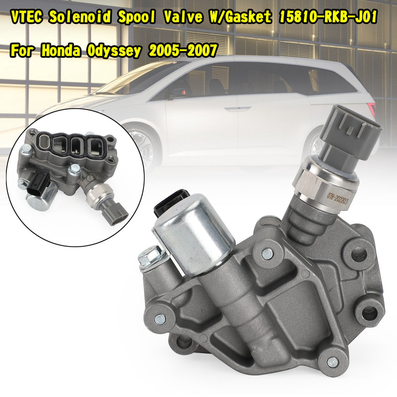 VTEC Solenoid Spool Valve W/Gasket 15810-RKB-J01 For Honda Odyssey 2005-2007 Generic