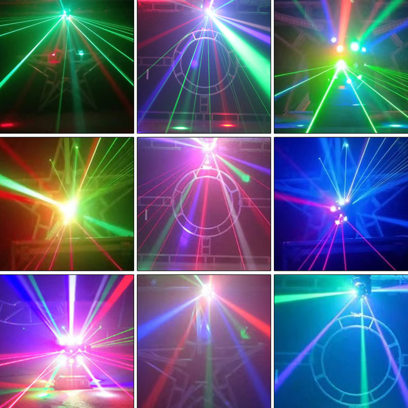 RGBW 3 In1 LED Laser Moving Head Stage Light DMX DJ Disco Party Effect Lighting