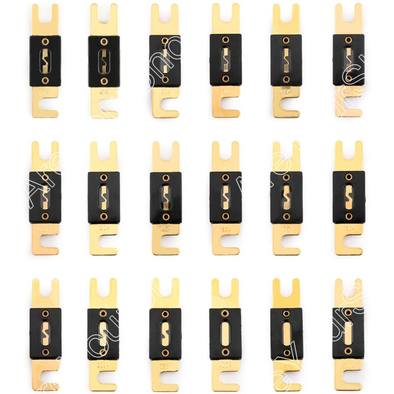 Fuse 30A-500A AMP ANL Type Gold Plated Blade Fuses For Auto Car Stereo Audio