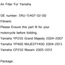 Air Filter Cleaner For Yamaha YP400 Majesty 400 04-13 CP250 Morphous 250 05-12 Generic