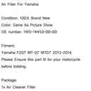 Air Filter Intake Cleaner For Yamaha FZ07 MT-07 MT07 2013-2016 1WS-14450-00-00 Generic