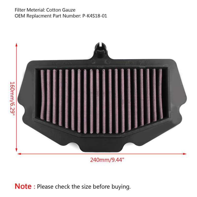 Air Filter For Kawasaki Ninja 400 / ABS 2018 P-K4S18-01 Generic