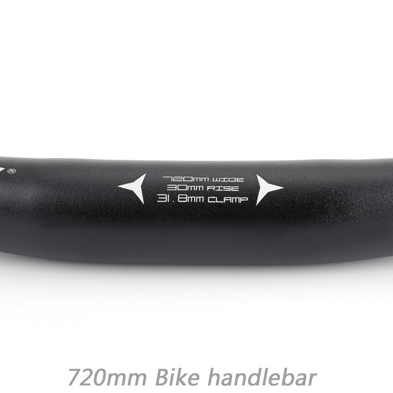 BMX MTB Mountain Bike Bicycle Handlebar 31.8mm Riser Bar 720mm Length