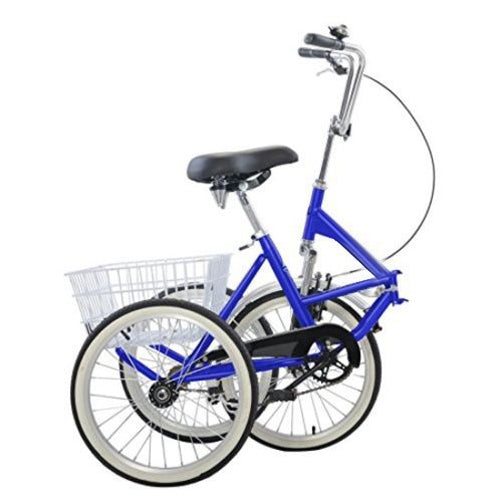 20'' Wheels Folding Tricycle Bike 3 Wheeler Bicycle Portable Tricycle