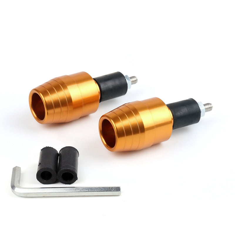 Bar End Plugs for Motorcycle 7/8 22cm Handlebar Grips Grip CNC Aluminum Gold