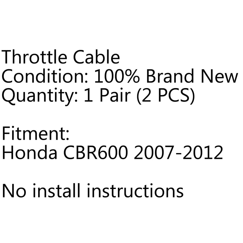 Throttle Cable Wire Line Gas For Honda CBR600RR CBR 600RR 2007-2012 2008 Generic
