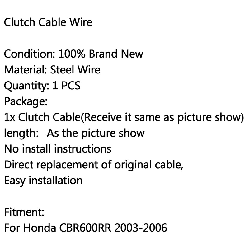 Clutch Cable Wire Replacement Fit For Honda CBR600RR 2003-2006 2004 Generic
